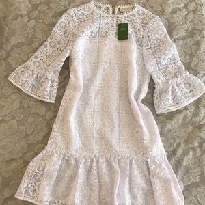 NEW Kate Spade Lace Flounce Shift Dress